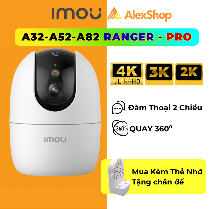 [2026] Camera WiFi Imou A32 - A52- A82 Pro - C32/ Ranger / Mini Xoay 360, Đàm Thoại 2 Chiều