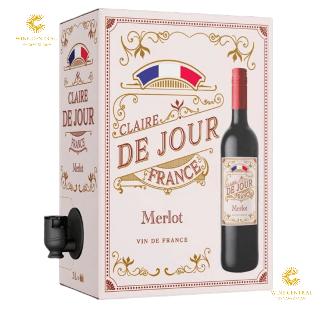 [Chính Hãng] - Vang Bịch Đỏ Pháp Claire De Jour Merlot 3L (12.5%) - Vang Nhập Khẩu WINE CENTRAL
