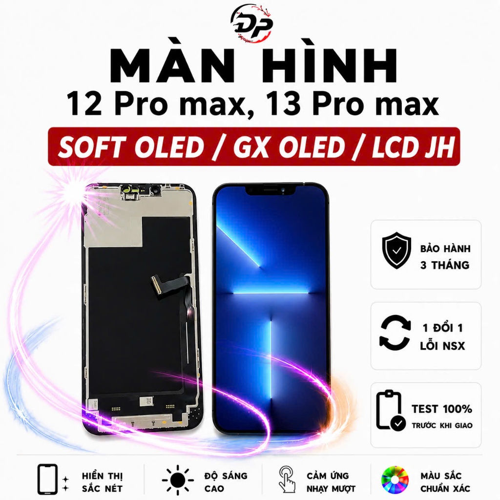 Màn Hình 12 Pro Max 13 Pro Max Soft OLED GX OLED JH 700+ Bảo Hành 3 Tháng