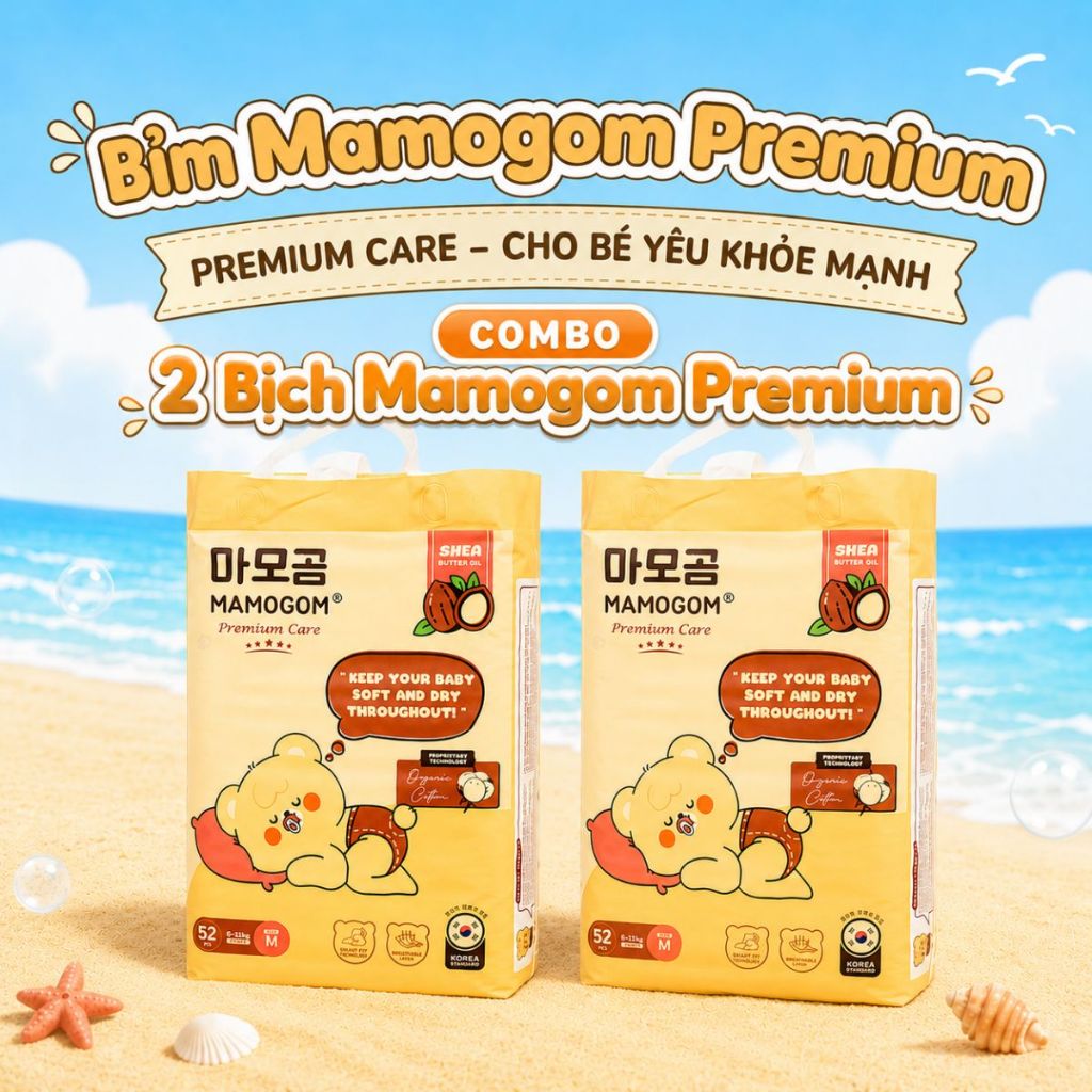 MAMOGOM PREMIUM / COMBO 2 BỊCH BỈM MAMOGOM KHÔNG QUÀ