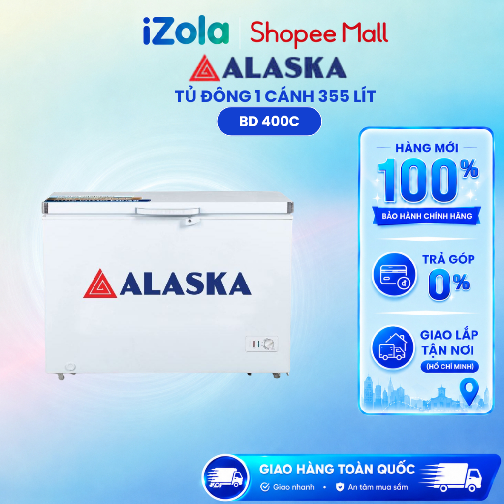 BD 400C - Tủ đông Alaska 355 lít BD 400C - Hàng chính hãng