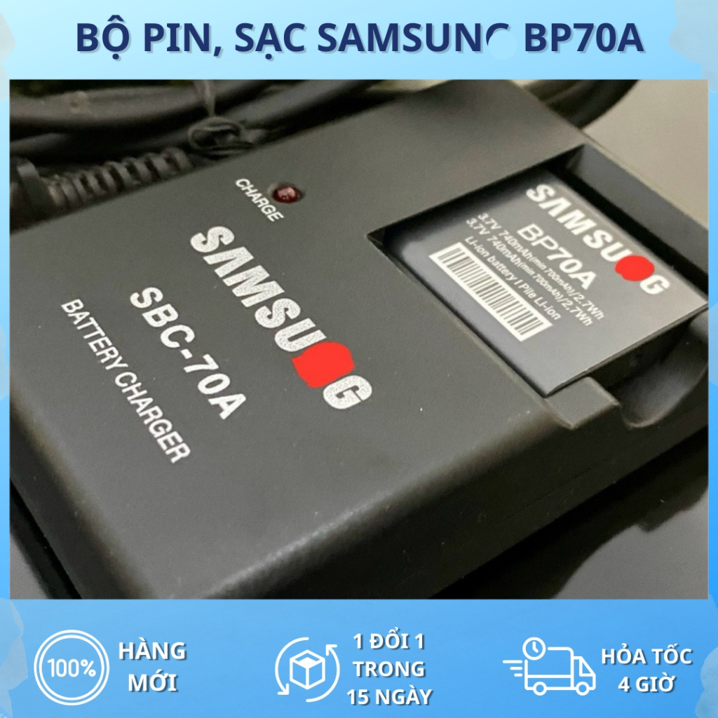 Bộ Sạc và Pin Samsung BP70A Chất Lượng Cao