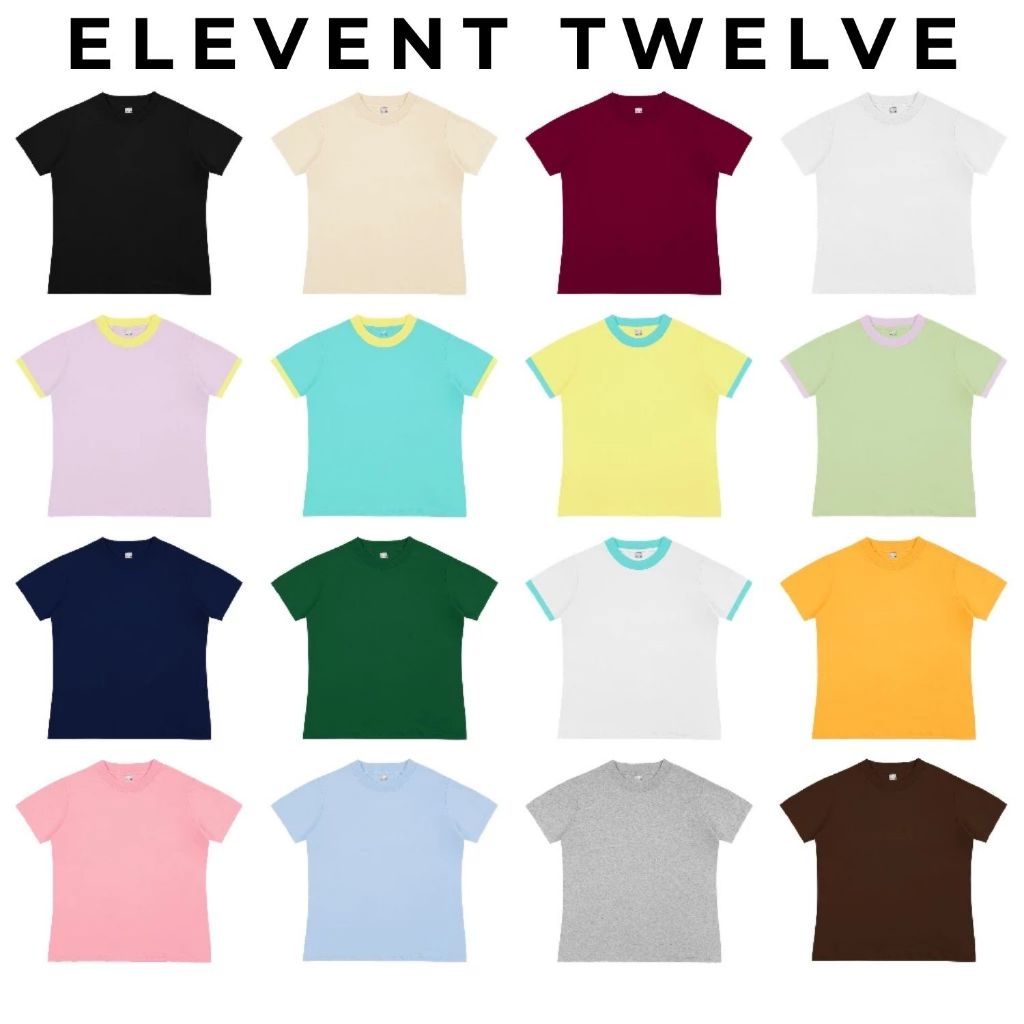 Áo thun trơn nam nữ form boxy basic Elevent Twelve, áo thun unisex chất vải cotton dày dặn cao cấp