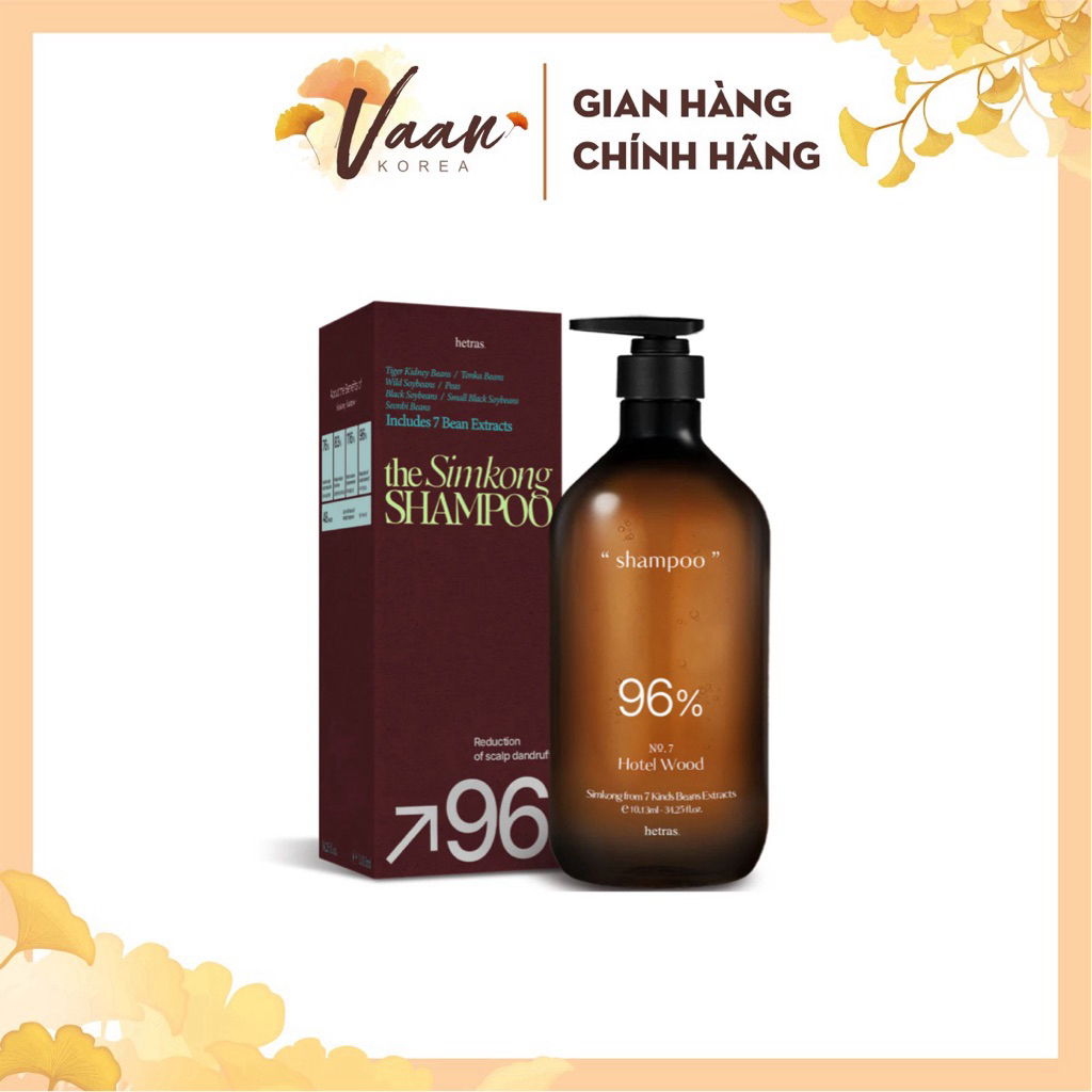 Dầu gội HETRAS 96% Simkong Shampoo 1,031ml