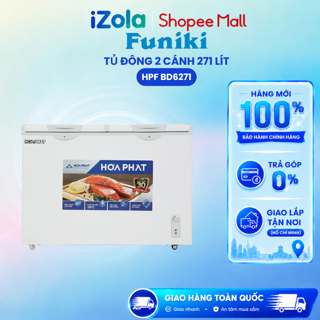 HPF BD6271 - Tủ đông Hòa Phát 271 Lít HPF BD6271 - Hàng chính hãng