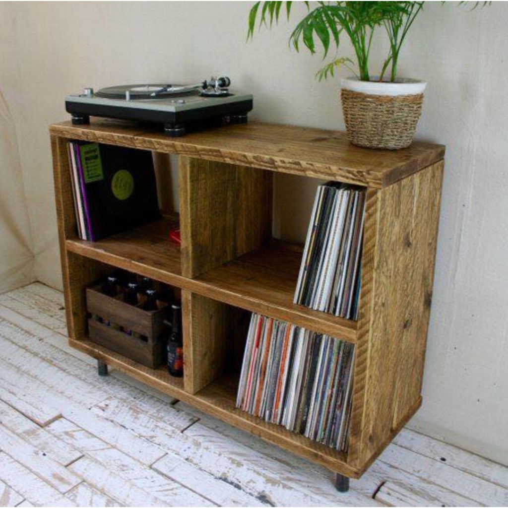 Kệ Trang Trí Đa Năng Để Sách Đĩa Vinyl Máy Nghe Nhạc Decor Phòng Khách