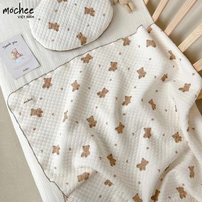 Chăn lụa Cotton Mochee mềm mại cho bé - 90x120cm