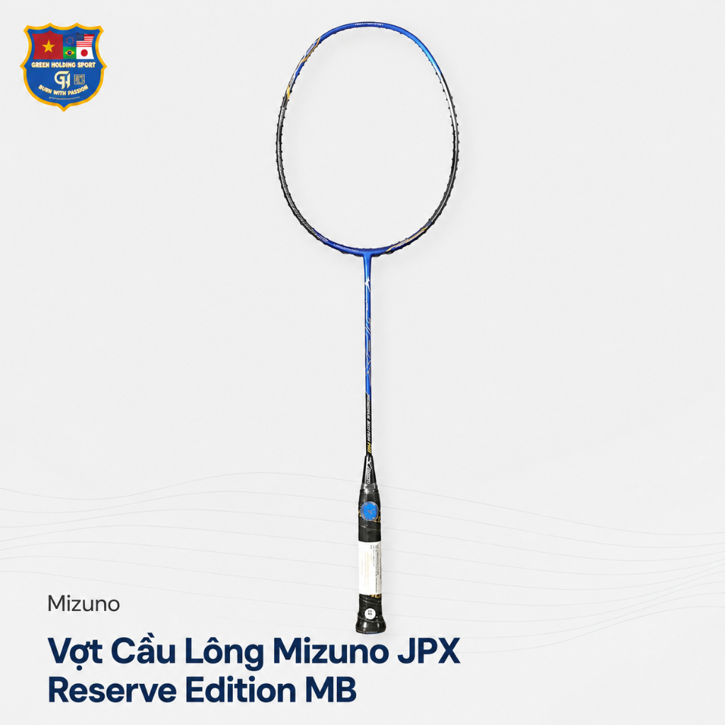 Vợt cầu lông Mizuno JPX Reserve Edition MB – Xanh chính hãng, 4U5, thân cứng, đầu nặng, công thủ toà