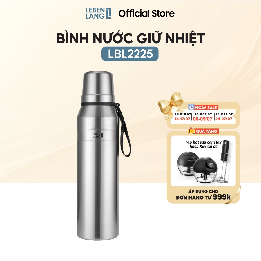 Bình giữ nhiệt Lebenlang LBL2225, 1500ml, inox không gỉ,có lõi lọc trà,giữ nhiệt tiện lợi,chính hãng