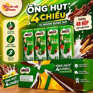 [CHÍNH HÃNG] Thùng 48 Hộp / Lốc 4 Hộp Sữa Lúa Mạch NESTLÉ MILO Active-Go Uống Liền 180/110ml Dinh Dưỡng Cho Bé Năng Động