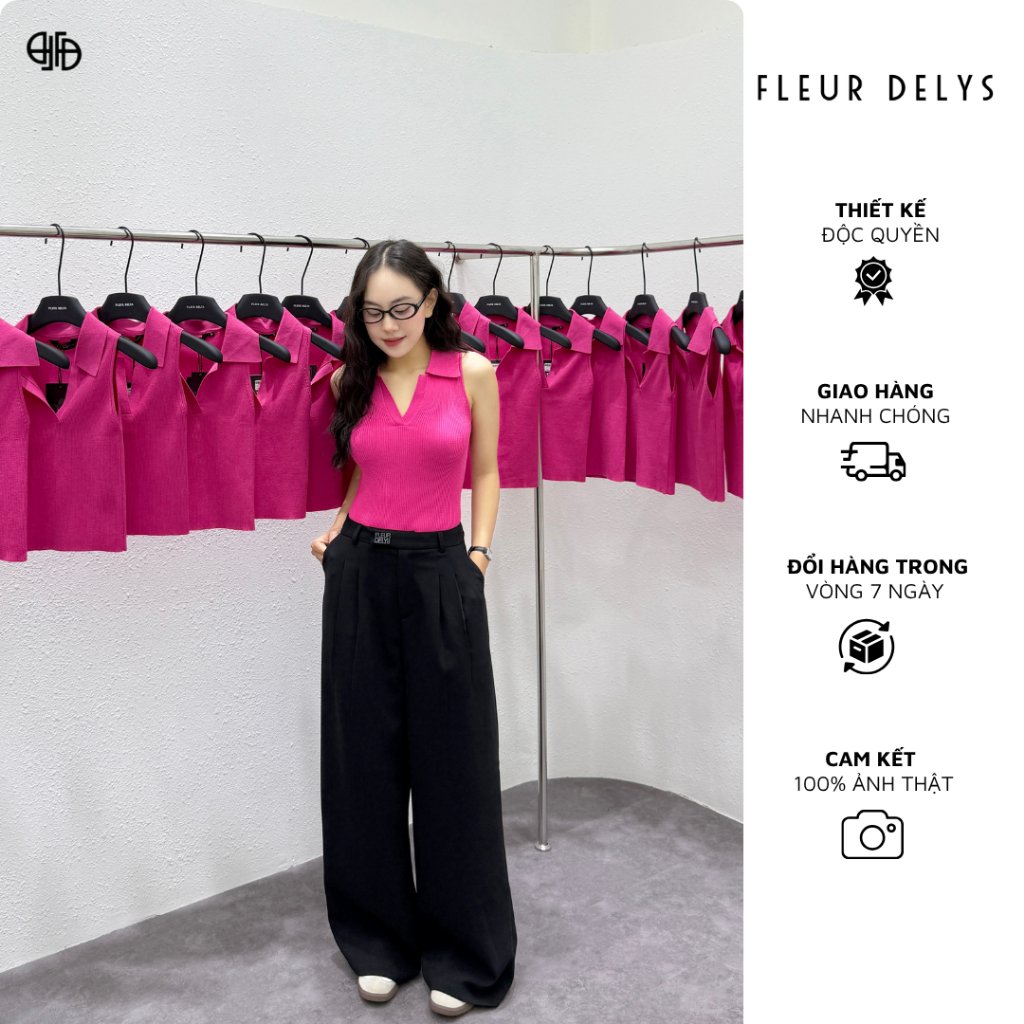 Áo Len Nữ Sát Nách Cổ V Nhiều Màu Tôn Dáng Dễ Phối Fleurdelys DLAC50
