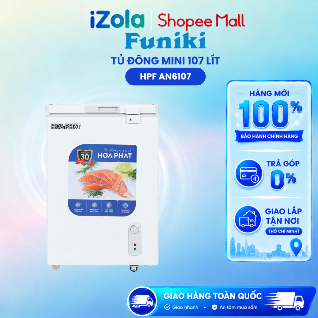 HPF AN6107 - Tủ đông Hòa Phát 107 lít HPF AN6107 - Hàng chính hãng