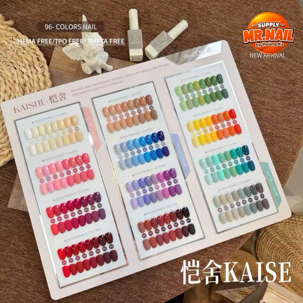 Set sơn Gel Kaise 96 màu - màu sữa - Phụ Kiện MrNail Supply