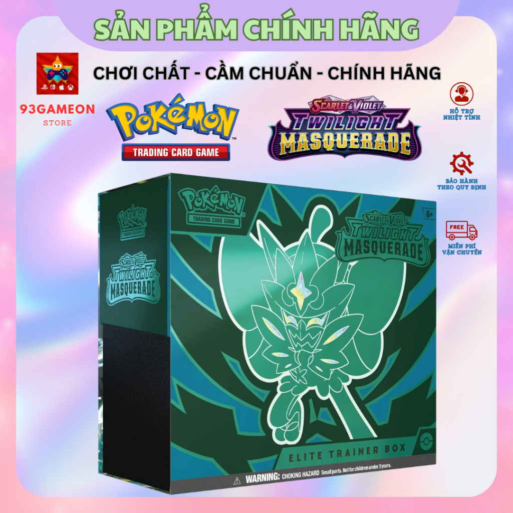 [CHÍNH HÃNG] Pokemon TCG: Scarlet & Violet - Twilight Masquerade Elite Trainer Box
