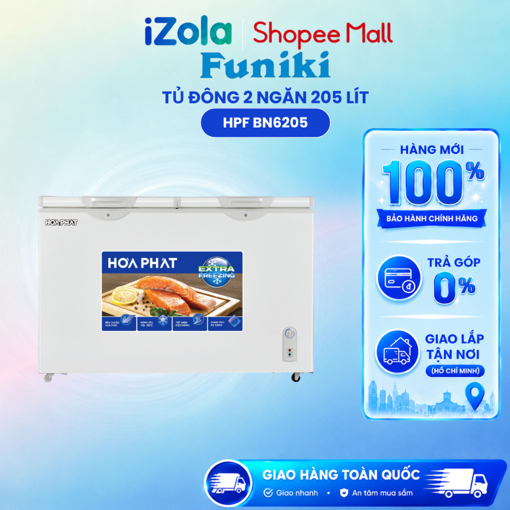 Tủ đông Hòa Phát HPF BN6205 205L - Hàng chính hãng