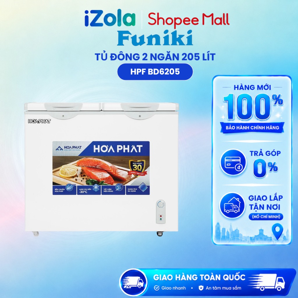 Tủ đông Hòa Phát HPF BD6205 205L - Hàng chính hãng