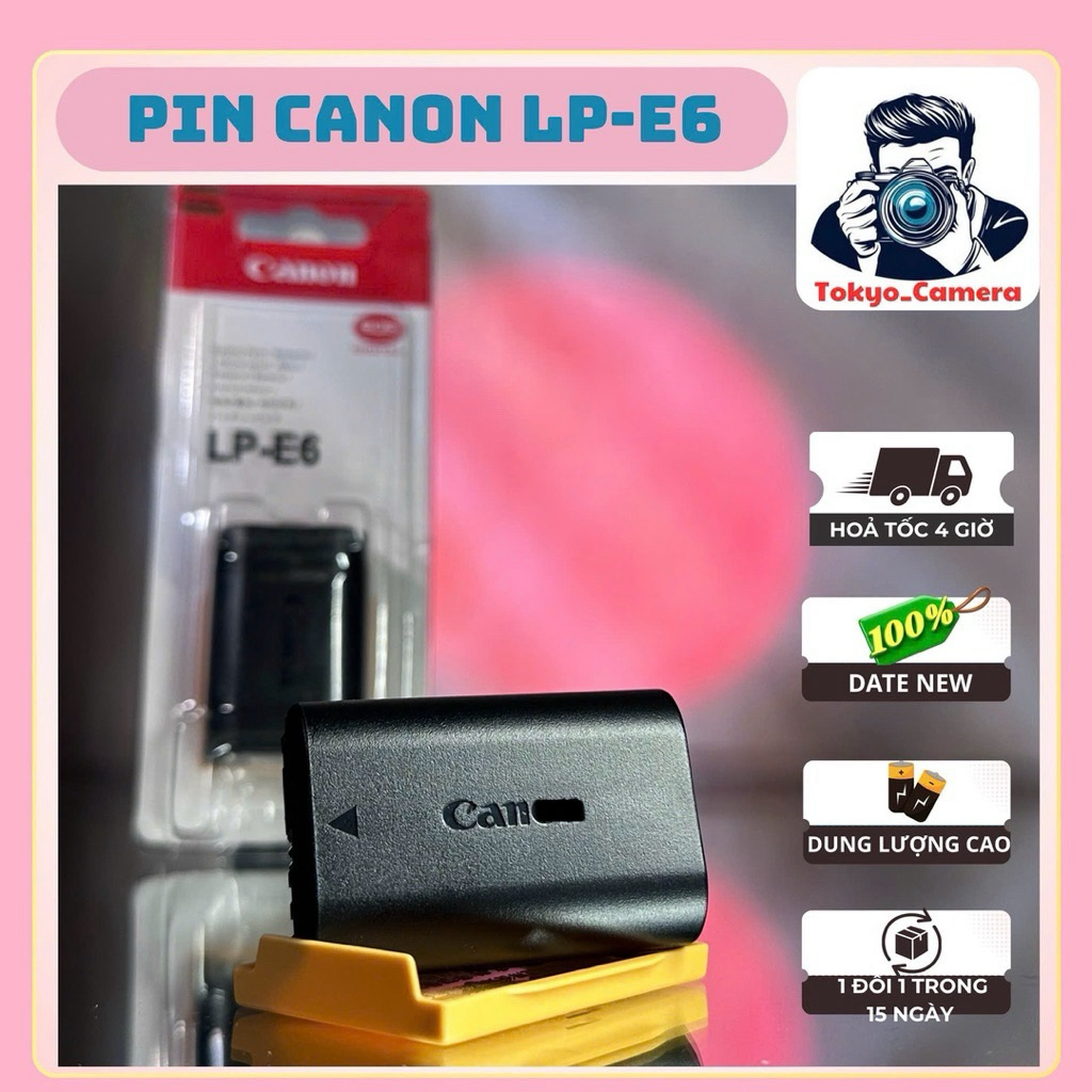 Pin Canon LP-E6/ E6N/ E6NH dùng cho EOS 60D , 60Da , 70D , 80D , 90D, EOS R , EOS Ra , EOS R5 , EOS 