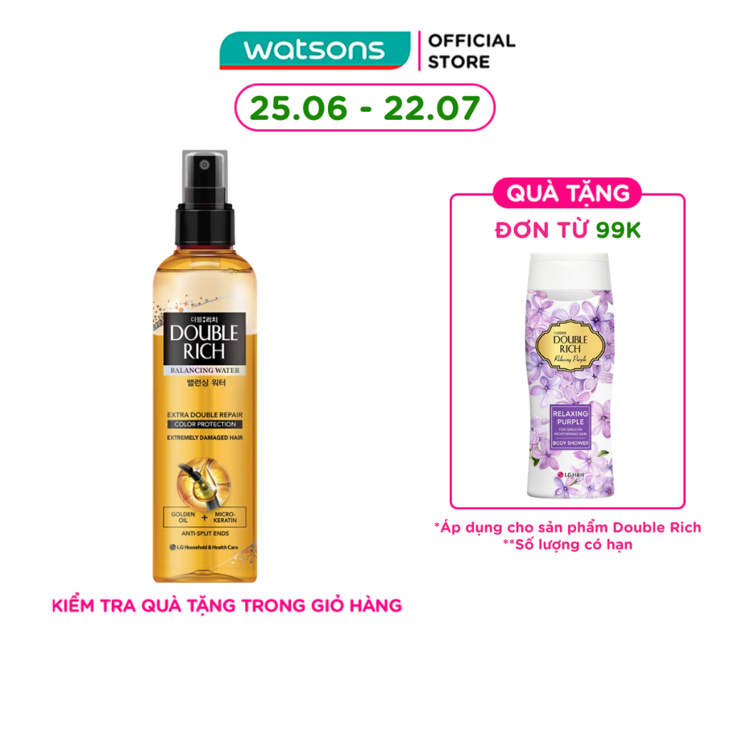 Nước Dưỡng Tóc Double Rich Óng Mượt 120ml