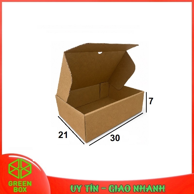Combo 10 Hộp Carton Nắp Gài Áo 30x21x7 cm