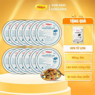 Combo Tiết Kiệm 12 Bánh Tráng Siêu Mỏng Mikiri 50g, 100g - Không Nhúng Nước, Cuốn Rau Thịt, Ăn Liền