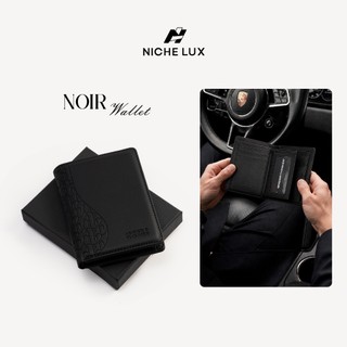 Ví Da Nam Nữ Đứng Monogram NOIR Bóp Cầm Tay Nam Nữ Đựng Tiền Thẻ Nhiều Ngăn | NICHE LUXURY