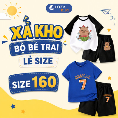 [XẢ KHO SIZE160] Bộ đồ cho bé trai nhiều mẫu - Quần áo trẻ em nam  từ 35-40kg - Loza Kids XB012