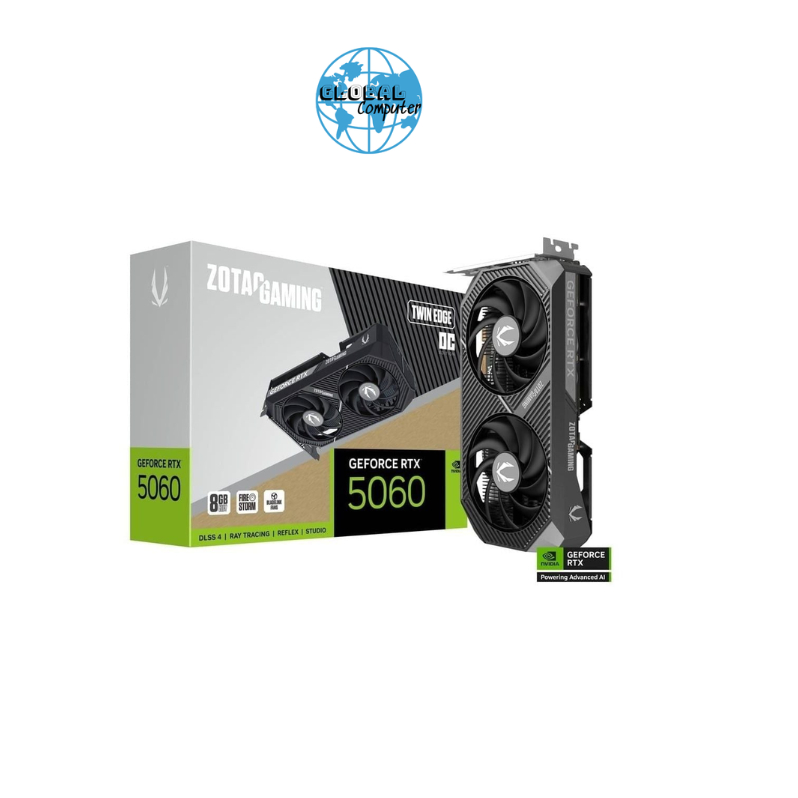 Card màn hình NVIDIA GeForce RTX 5060 ZOTAC Twin Edge OC | 8GB GDDR7, 3840 CUDA, 550W