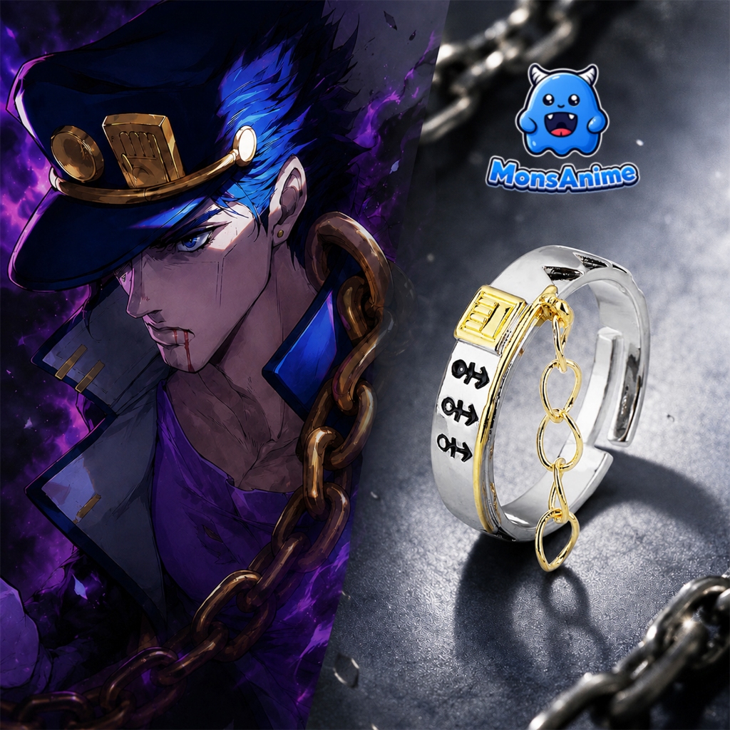Nhẫn Kujo Jotaro JoJo's Bizarre Adventure Anime Phụ Kiện Cosplay Cá Tính Quà Tặng Fan Anime