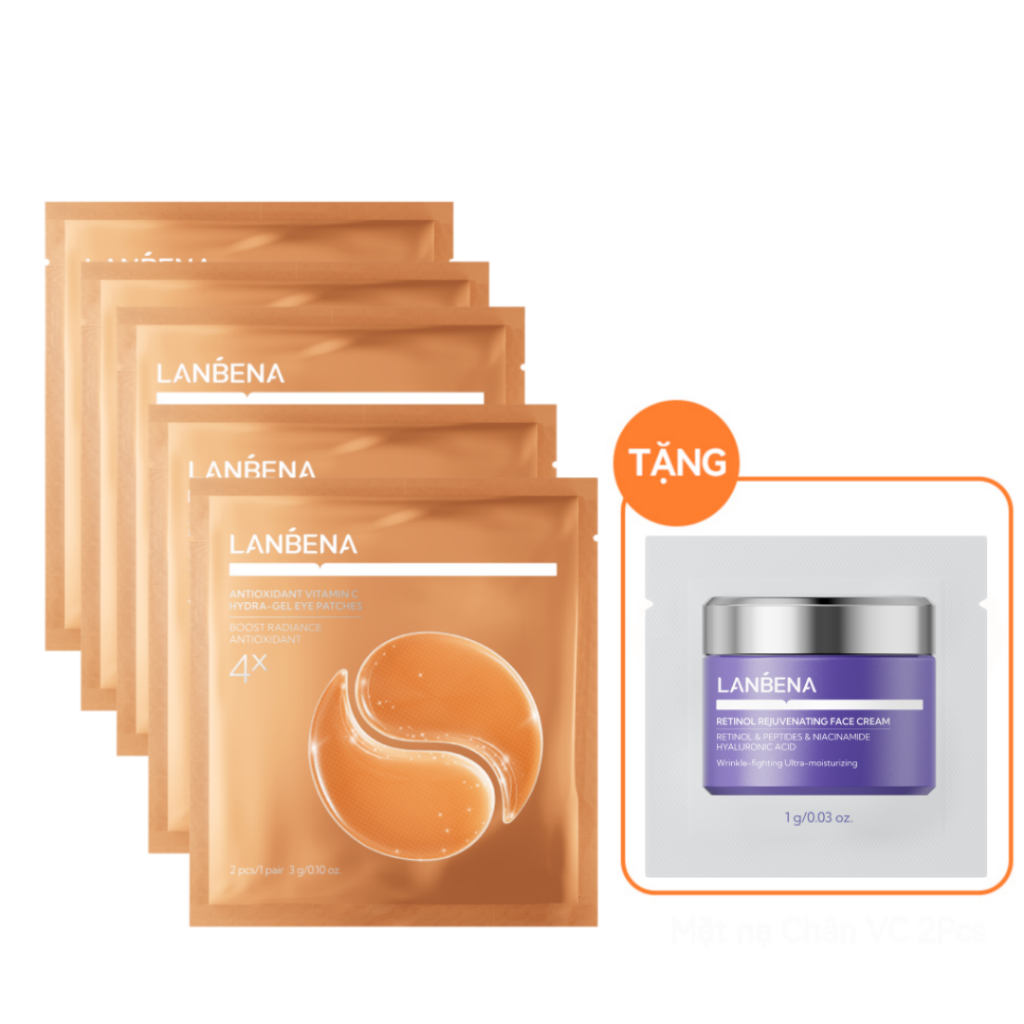 LANBENA Mặt nạ mắt Retinol VC (1pair)-Chống lão hóa, giảm nếp nhăn, làm mờ quầng thâm, săn chắc vùng da mắt Skincare
