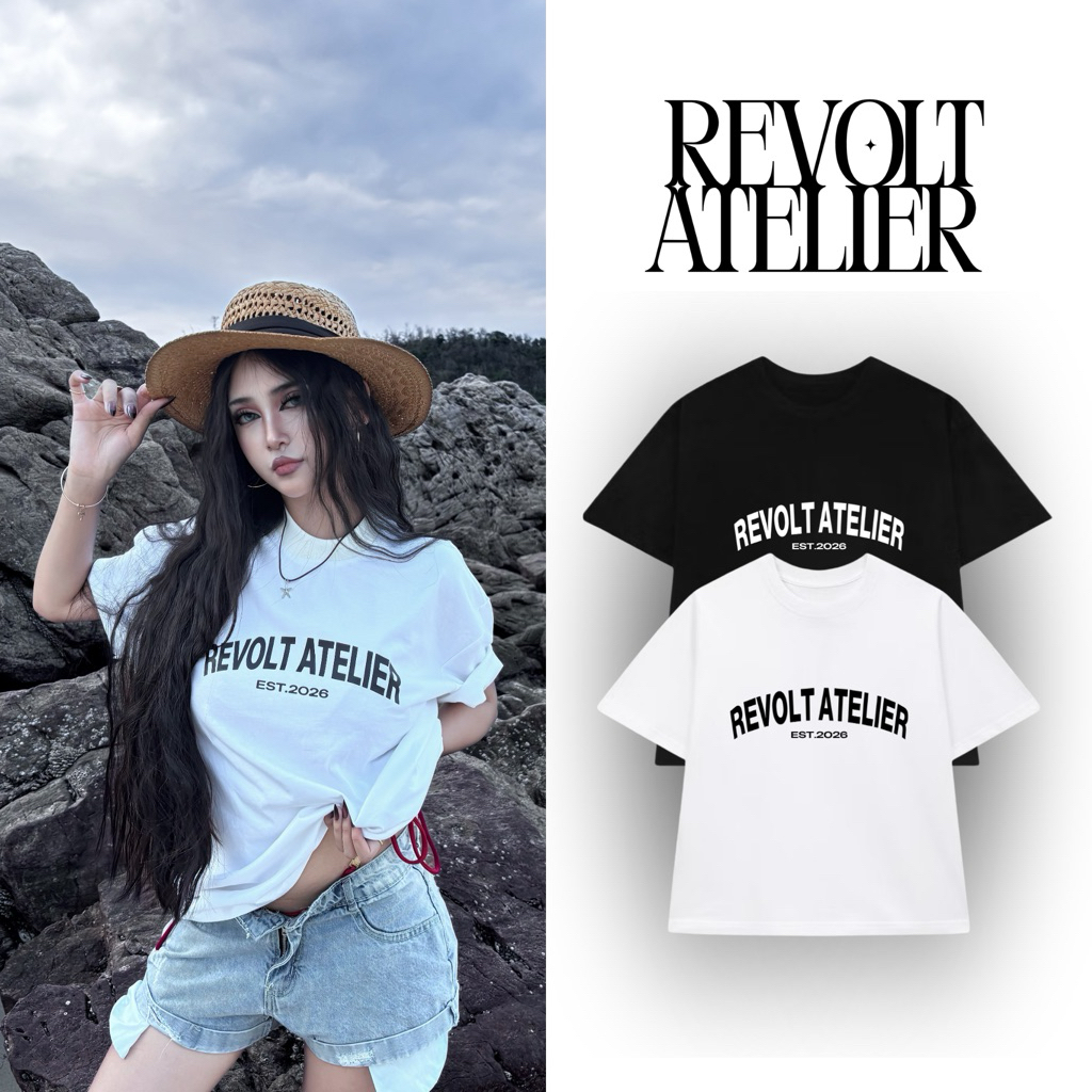 Áo Thun REVOLT ATELIER EST.2026 FORM BOXY REVOLT ATELIER T-Shirt Cotton 250gsm Thoáng Mát Phong Cách