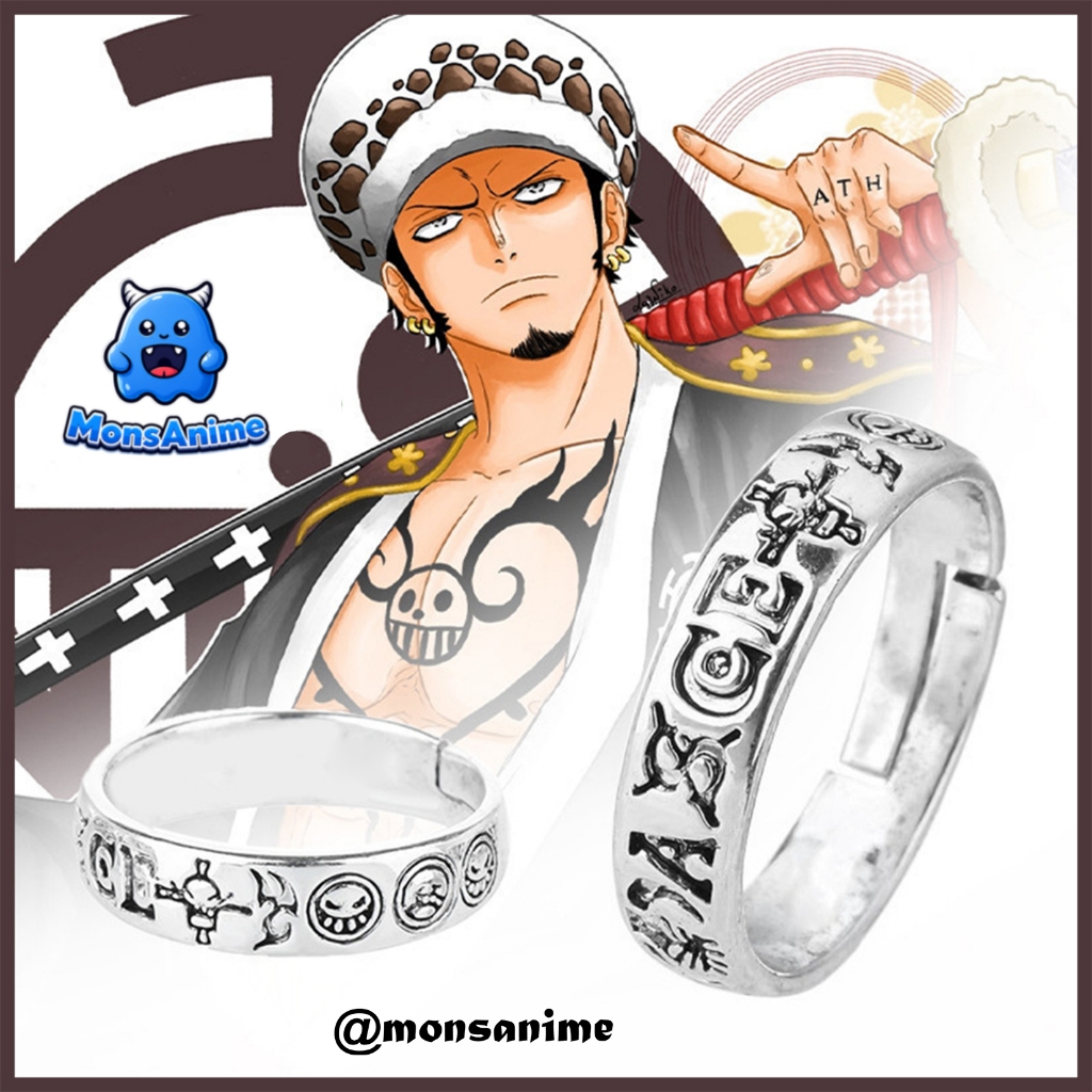 Nhẫn Kim Loại One Piece Luffy Law Ace Đảo Hải Tặc Anime Cosplay Phụ Kiện Thời Trang Cá Tính