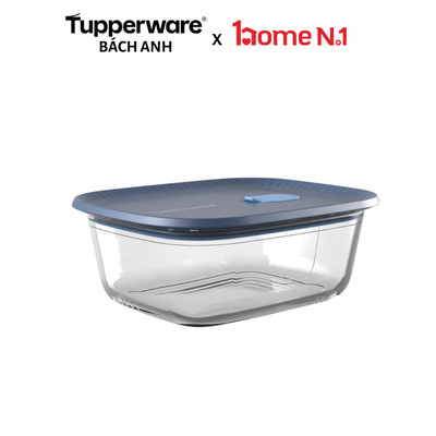 Hộp thủy tinh Tupperware Voila Rectangular 1.5L Cosmos - Dùng được trong lò nướng, lò vi sóng, tủ đông