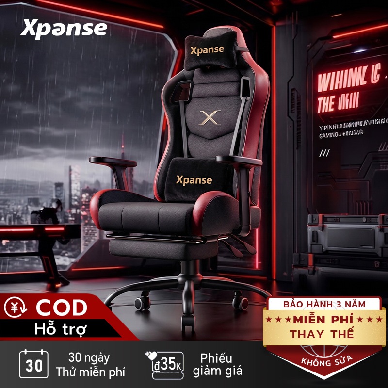 Ghế gaming Xpanse X20 Lưới thoáng khí độ bền cao,Đệm ngồi cao su thiên nhiên giảm áp,ghế công thái học ghế làm việc