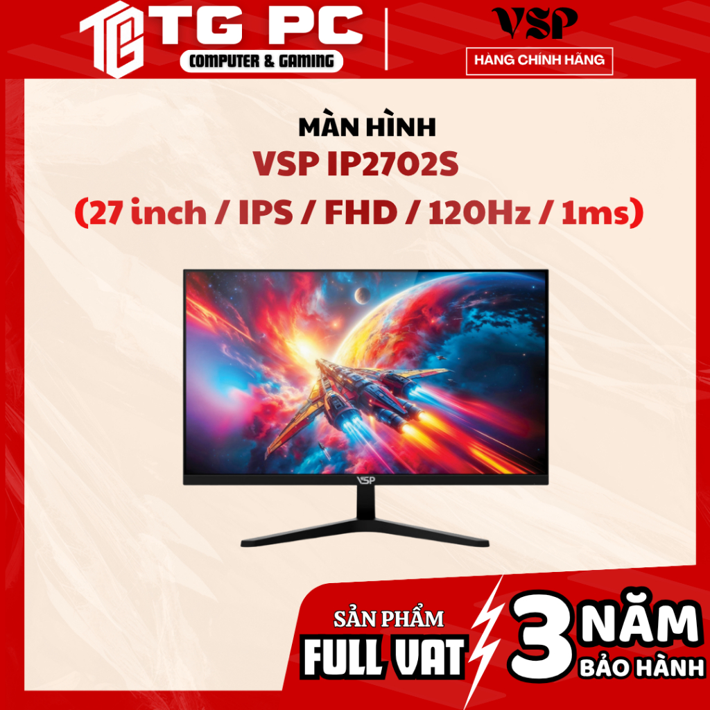[FULL VAT] Màn Hình VSP IP2702S (27 inch / IPS / FHD / 120Hz / 1ms) - NEW CHÍNH HÃNG BẢO HÀNH 36 THÁ