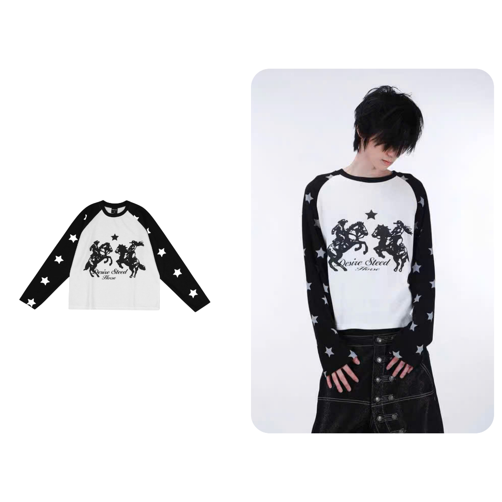Áo dài tay Raglan Waffle Desired ODIN CLUB, Áo longsleeves form boxy tôn dáng, chất liệu vải tổ ong ít nhăn, thoáng khí