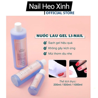 Nước lau gel Li Nail , dung dịch li Nail lau gel trên Móng (200ml)