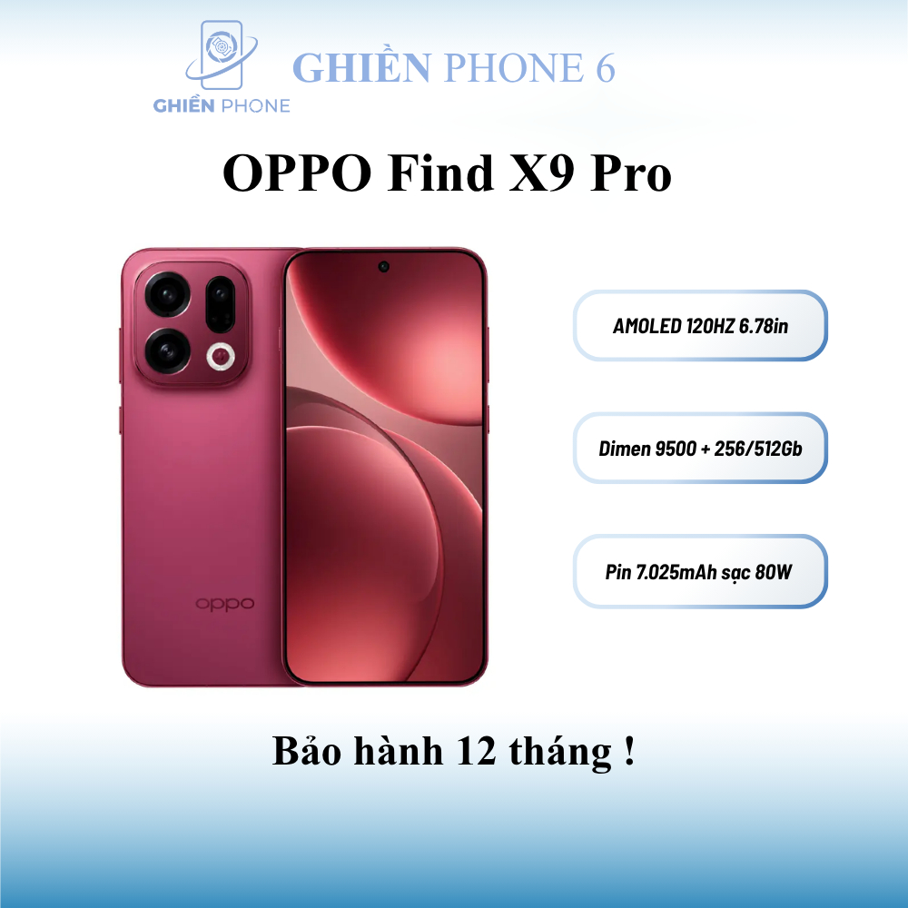 Điện thoại OPPO Find X9 Pro 256/512Gb Likenew - Ghiền Phone 6