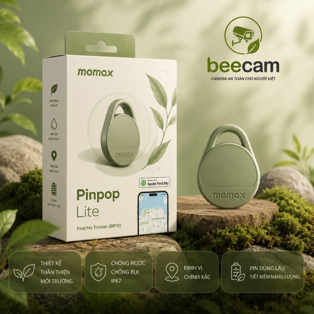 Thiết Bị Định Vị Momax PINPOP - Pin 365 Ngày - Không Giới Hạn Khoảng Cách Định Vị - Định Vị Xe Máy, 