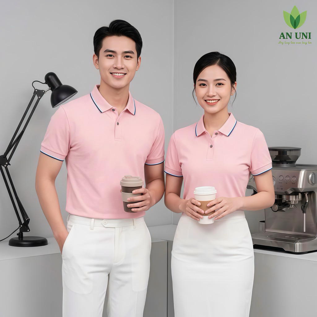 Áo Đồng Phục Polo Cao Cấp - Đồng Phục Công Ty, Nhà Hàng, Quán Cafe, Chất Vải Pique Mắt Chim ( in log