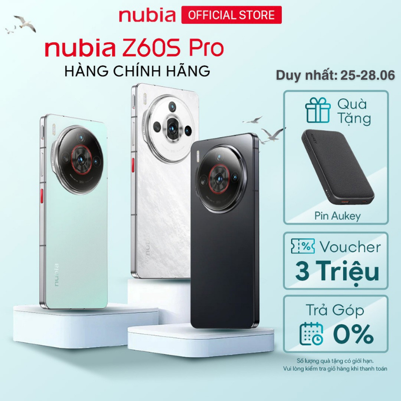 Điện thoại Nubia Z60S PRO I Chip Snapdragon 8 gen 2 I Màn hình AMOLED 120Hz I Camera cảm biến Sony I Pin 5100mAh sạc 80W