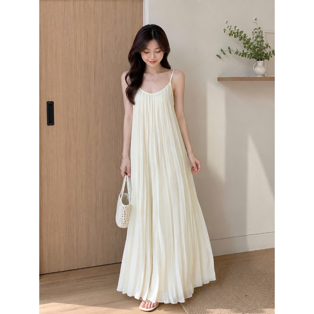 KC13_VÁY TRẮNG TIỂU THƯ – NHẸ NHÀNG VÀ TINH KHÔI_Free size