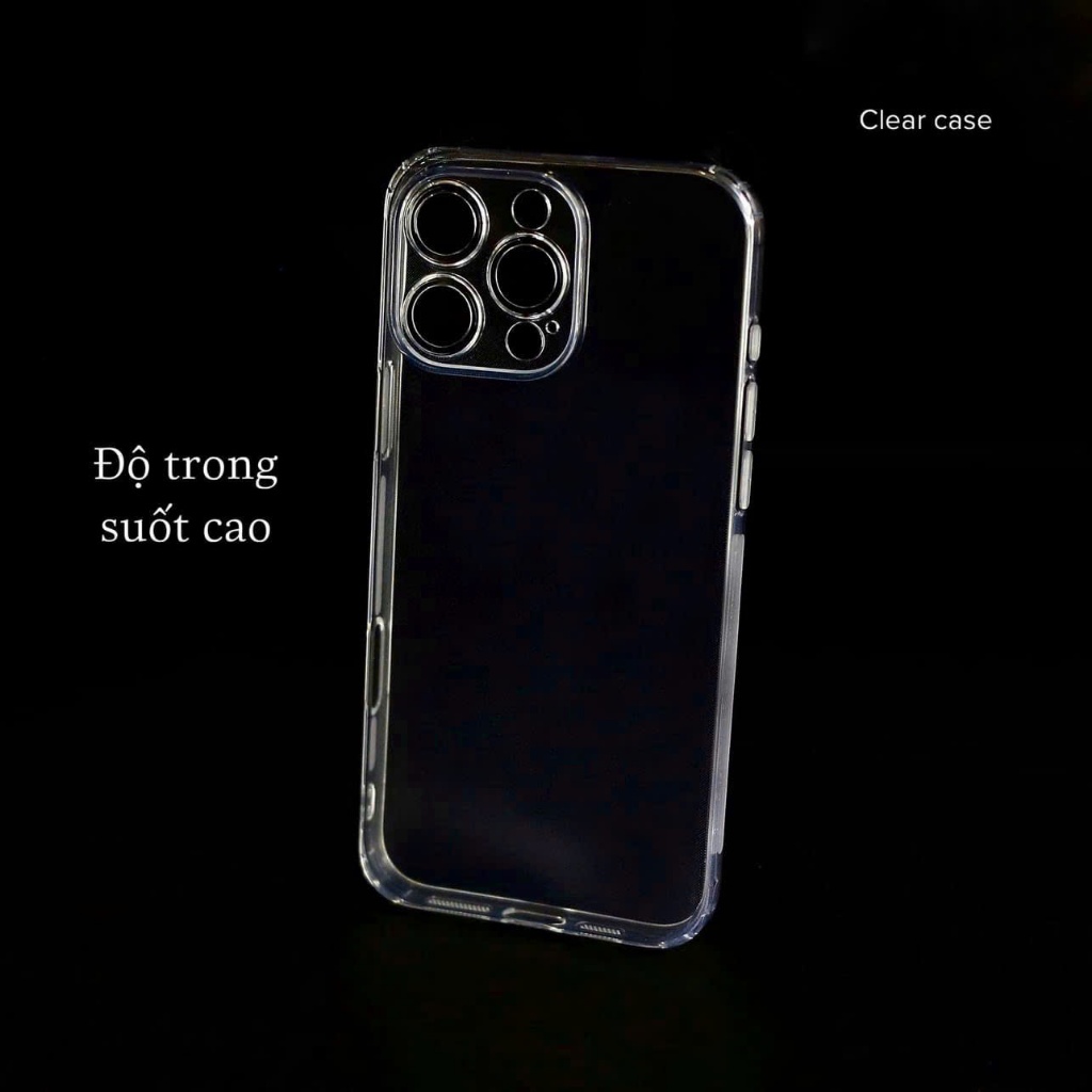 Ốp lưng J-Case silicon dẻo trong suốt bảo vệ camera dành cho ip 17 promax 16 promax 16 pro 15 promax