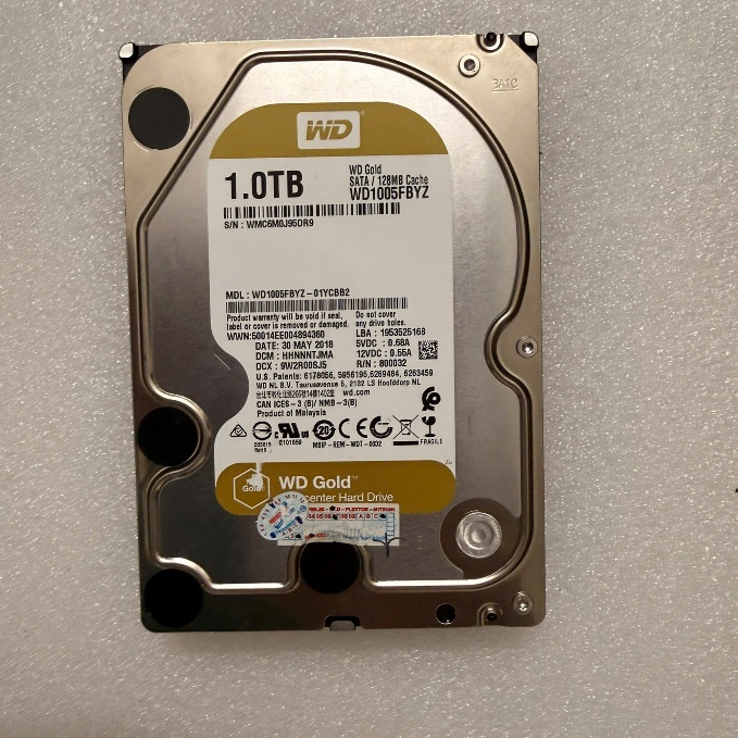 HDD ổ cứng WD gold, WD red 1TB,2TB used