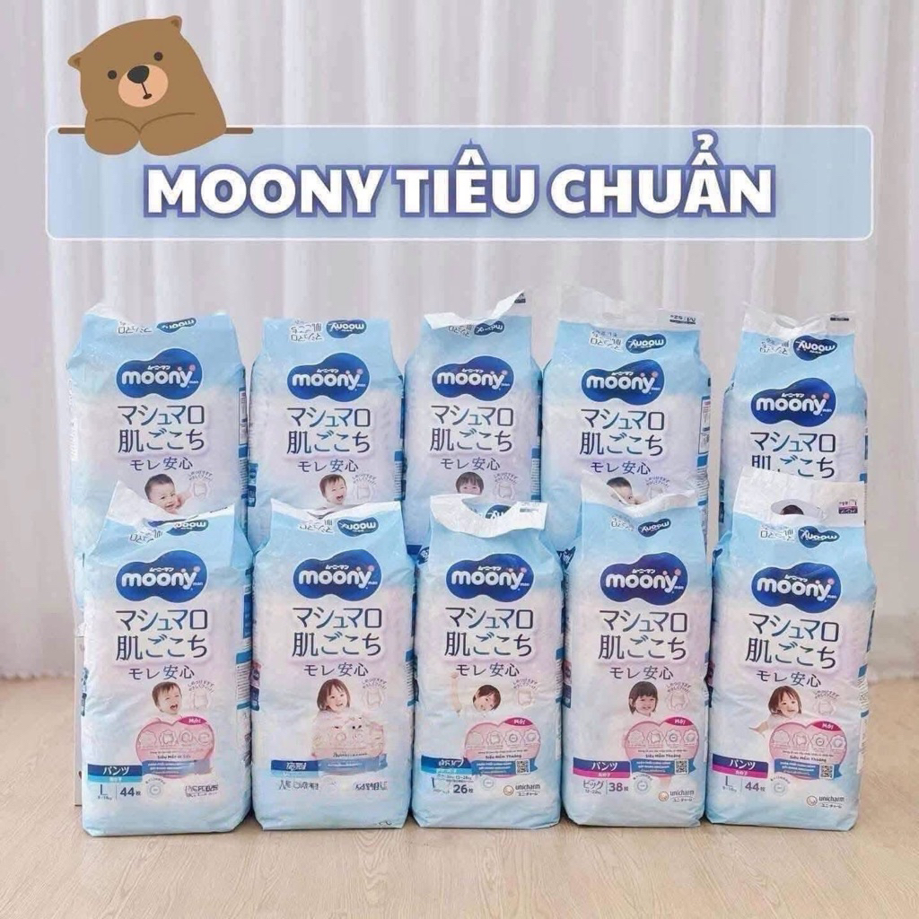 Bỉm Moony xanh Nhật cho bé