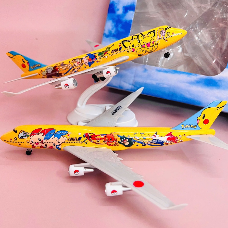 Máy Bay ANA Pokemon Livery - Boeing B747-400 | Mô Hình Tỉ Lệ (1:400) Fullbox Cao Cấp