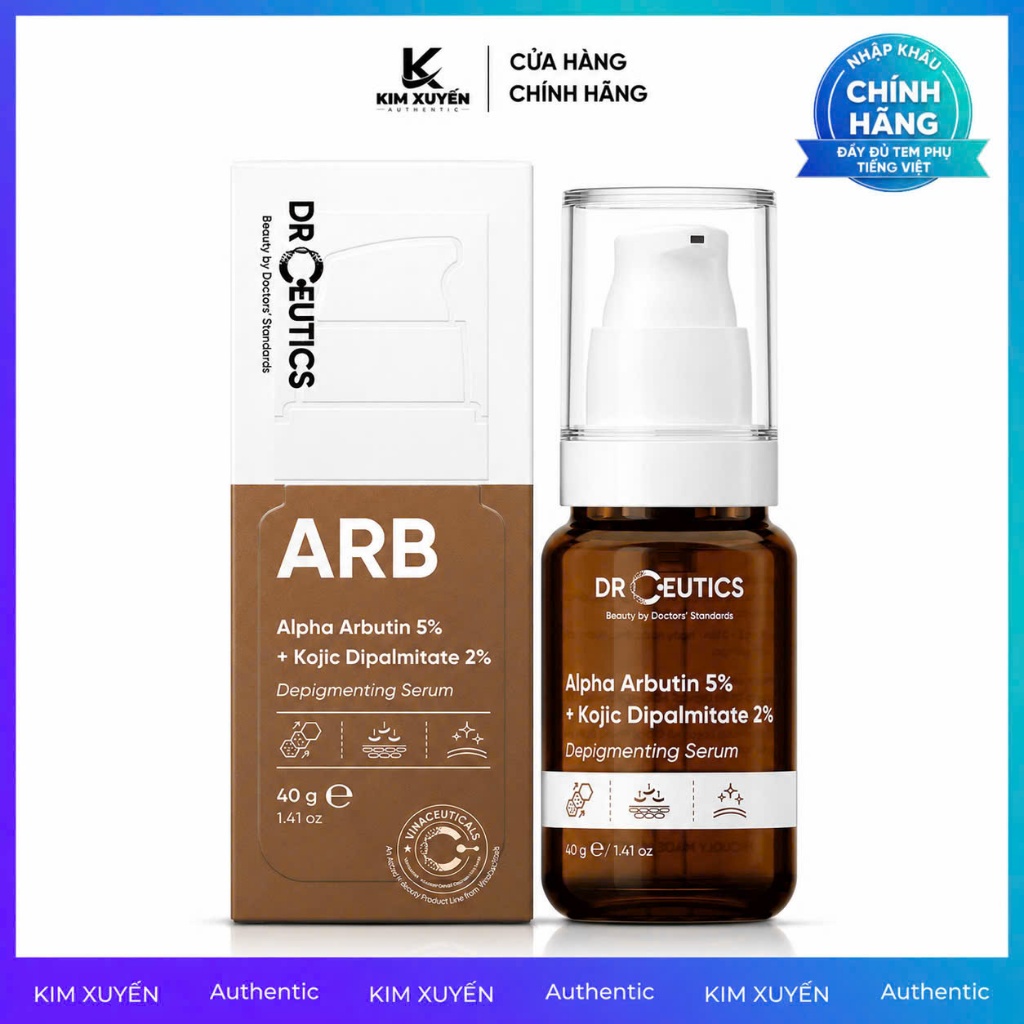 [ARB] Serum Dr Ceutics Alpha Arbutin 5% + Kojic Dipalmitate 40G