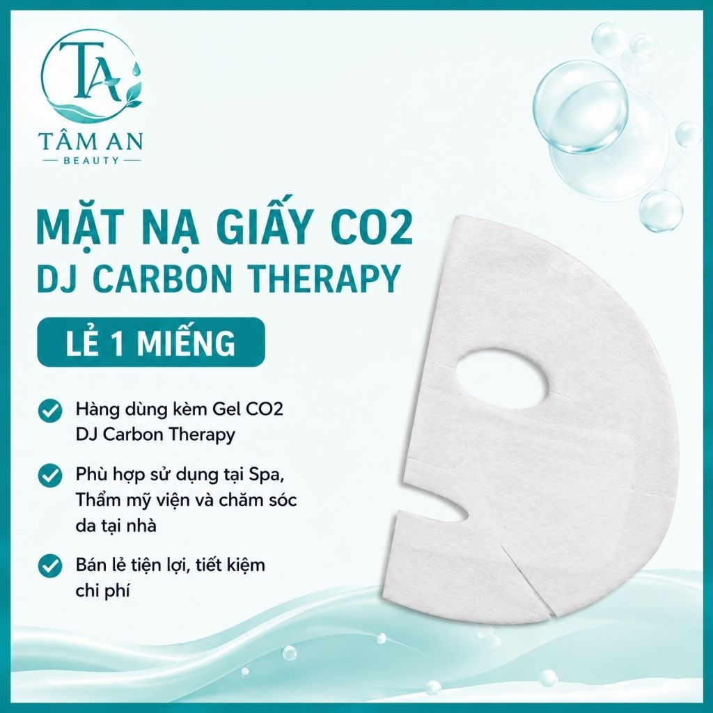 Mặt Nạ Giấy CO2 DJ Carbon Therapy ( Lẻ 1 miếng) - Mask Đắp Mặt CO2 dùng Kèm Gel Carbon