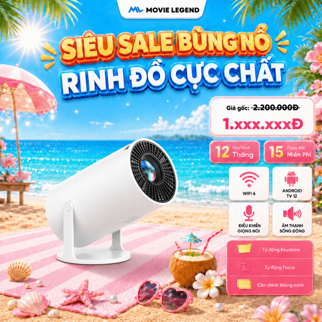 [ World Cup 2026 ] SINH NHẬT 2 TUỔI][Bản Nân g Cấp] Máy Chiếu Mini S6 - Máy Chiếu Movie Legend - Hỗ 