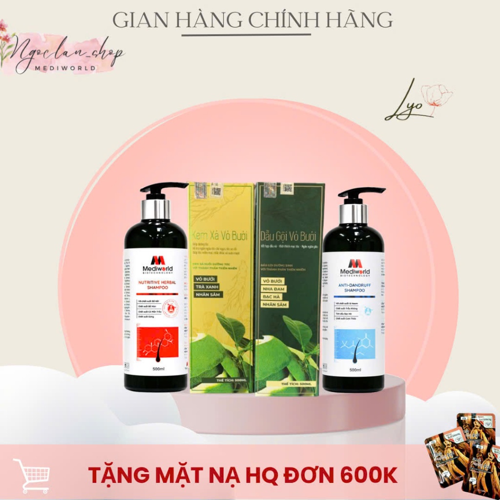 DẦU GỘI VỎ BƯỞI MEDIWORLD chăm sóc tóc suôn mượt
