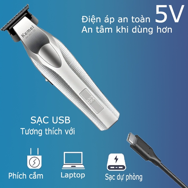 Tông Đơ Chấn Viền Kemei 3023 -702  Chính Hãng